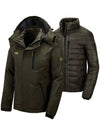 Wantdo Men's 3-in-1 Down Jacket Waterproof Warm Winter Coat Ski Jacket Alpine Pro Down Army Green S 