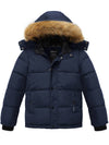 Wantdo Boys Hooded Puffer Jacket Thick Warm Winter Coat Navy 6/7 