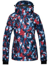 Wantdo Women's Fully Taped Seams Rain Coat Warm Winter Parka Atna Printed Navy Tie Dye Print S 