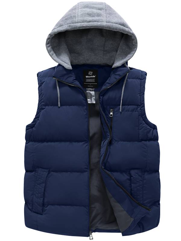 Men's Puffer Vest Quilted Warm Sleeveless Winter Jacket