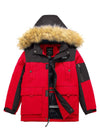 Wantdo Boys Waterproof Ski Jacket Winter Insulated Parka Hooded Red 6/7 