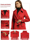 Women's Double Breasted Belted Pea Coat