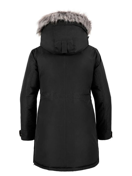 Women's Warm Winter Coat Waterproof Parka Long Puffer Jacket with Faux