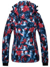 Wantdo Women's Fully Taped Seams Rain Coat Warm Winter Parka Atna Printed 