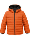 Wantdo Boy's Packable Lightweight Winter Coat Hooded Quilted Puffer Jacket Orange 6/7 