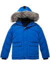 ZSHOW ZSHOW Boy's Hooded Puffer Jacket Thick Padded Winter Coat Windproof Parka Acid Blue 6/7 