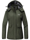Wantdo Women's Waterproof Ski Jackets Warm Insulated Winter Parka Jacket Atna 116 Army Green S 