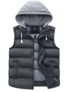 Women's Quilted Puffer Vest Padding With Removable Hooded