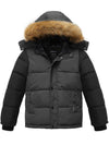 Wantdo Boys Hooded Puffer Jacket Thick Warm Winter Coat Dark Grey 6/7 