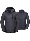 Wantdo Women's 3-in-1 Ski Jacket Waterproof Snowboard Jacket Winter Coat Alpine I Dark Gray S 
