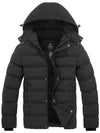 Wantdo Men's Warm Puffer Jacket Winter Coat with Removable Hood Valley I Dark Grey S 