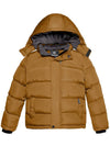 Wantdo Boys Padded Winter Coat Thicken Warm Jacket With Detachable Hood Coffee 6/7 