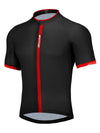 Wantdo Men's Cycling Jersey Short Sleeve Quick Dry Biking Shirts Black Red S 