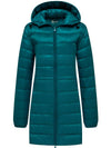Wantdo Women's Long Puffer Coat Lightweight Packable Down Jacket With Hood ThermoLite Long Teal Blue S 