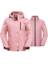 Wantdo Women's 3-in-1 Ski Jacket Waterproof Snowboard Jacket Winter Coat Alpine I Pink S 