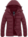 Wantdo Women's Winter Coat Quilted Puffer Jacket With Removable Hood Valley I Burgundy S 