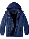 Wantdo Men's Plus Size Waterproof Ski Snow Jacket Warm Winter Coat Big and Tall Atna Plus Navy 2XB 