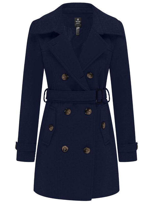 最終決算 Women's Pea Coat Double Breasted Winter Trench Jacket ジャケット・アウター