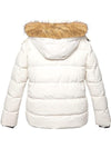 Women's Plus Size Winter Coat Quilted Puffer Jacket with Removable Hood Recycled Polyester