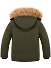 Wantdo Boy's Waterproof Winter Coat Thicken Parka Jacket Ski Jacket with Fur Hood 