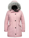Women's Plus Size Winter Parka Coat Mid Length Warm Puffer Jacket Overcoat Recycled Materials