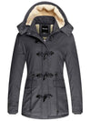Wantdo Women's Sherpa Lined Winter Coat Cotton Military Jacket City I Light Gray S 