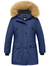 ZSHOW ZSHOW Girls' Winter Parka Coat Warm Padded Hooded Long Puffer Jacket Navy 6/7 