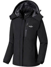 Wantdo Women's Ski Jacket Winter Coats Fleece Lined Rain Jacket Atna 120 Black S 