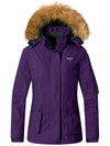 Wantdo Women's Waterproof Snowboarding Jackets Outdoor Fleece Parka Atna 110 Dark Purple S 