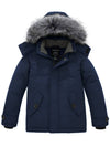 Wantdo Boys' Quilted Winter Coats Warm Thicken Puffer Jacket Waterproof Parka Navy 6/7 