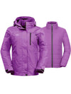 Wantdo Women's 3-in-1 Ski Jacket Waterproof Snowboard Jacket Winter Coat Alpine I Light Purple S 
