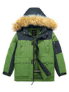 Wantdo Boys Waterproof Ski Jacket Winter Insulated Parka Hooded Green 6/7 