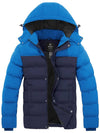 Wantdo Men's Warm Puffer Jacket Winter Coat with Removable Hood Valley I Navy With Blue S 