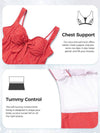 Women's Plus Size One Piece Swimsuit Tummy Control Swim Dress U Back Recycled Fabric