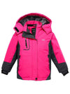 Wantdo Girl's Waterproof Fleece Winter Snow Coat Rose Red 6/7 