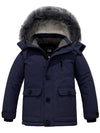 ZSHOW ZSHOW Boy's Mid-Length Hooded Winter Coat Thicken Puffer Jacket Navy 6/7 
