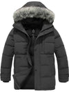 Wantdo Men's Down Jacket Winter Warm Puffer Jacket Snow Coat with Faux Fur Hood Arctic II Grey S 