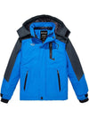 Boys Fleece Ski Jacket Waterproof Raincoats Hooded Winter Outwear