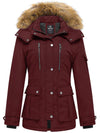 Women's Warm Winter Parka Coat with Removable Faux Fur Hood