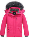 ZSHOW ZSHOW Girls' Winter Coat Soft Fleece Lined Cotton Padded Puffer Jacket Rose Red 6/7 