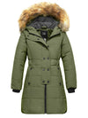 ZSHOW ZSHOW Girls' Long Winter Coat Parka Water Resistant Warm Puffer Jacket Olive Green 6/7 