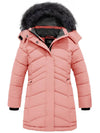 ZSHOW ZSHOW Girls' Winter Coat Water Resistant Long Parka Coral Pink 6/7 