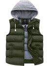 Wantdo Women's Quilted Puffer Vest Padding With Removable Hooded Olive S 