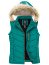 Wantdo Women's Thicken Vest Quilted Padding Puffer Vest Teal Blue S 