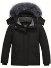 ZSHOW ZSHOW Girls' Winter Coat Soft Fleece Lined Cotton Padded Puffer Jacket Black 6/7 