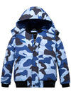 Wantdo Boys Padded Winter Coat With Removable Hood Windproof Puffer Jacket Blue Camo 6/7 