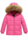 Wantdo Girls Winter Coat Warm Winter Jacket Windproof with Hood Pink 6/7 