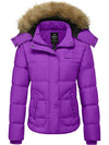 Women's Quilted Puffer Jacket Padded with Faux Fur Hooded Valley II