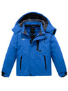 Wantdo Boy's Waterproof Ski Jacket Mountain Snow Coat Fleece Winter Coats Hooded Raincoats De Blue 6/7 