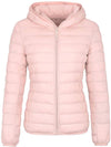 Wantdo Women's Packable Down Jacket Ultra Lightweight Puffer Coat Short With Hood ThermoLite I Pink S 